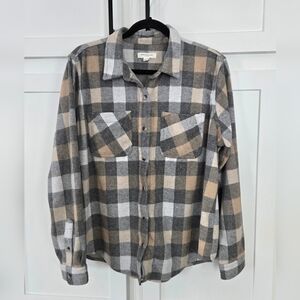 Super soft stretchy womens plaid flannel EUC szXL